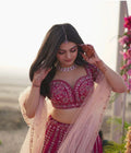 Embroidered lehenga with dupatta