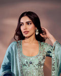 Elegant Chinon silk Anarkali set for festive wear