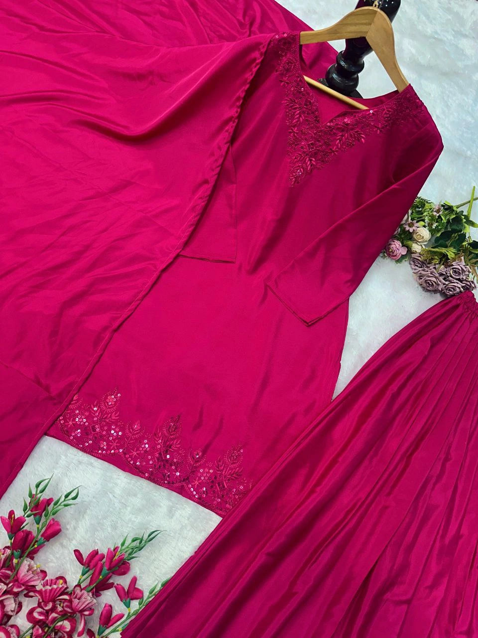 Embroidered kurti with micro cotton lining