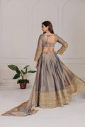 Matching Fendi dupatta with sequence work