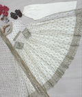 Embroidered Chinon silk gown with tassels