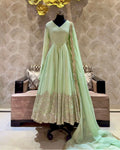 Women's embroidered gown set