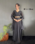 Georgette lehenga with blouse and dupatta