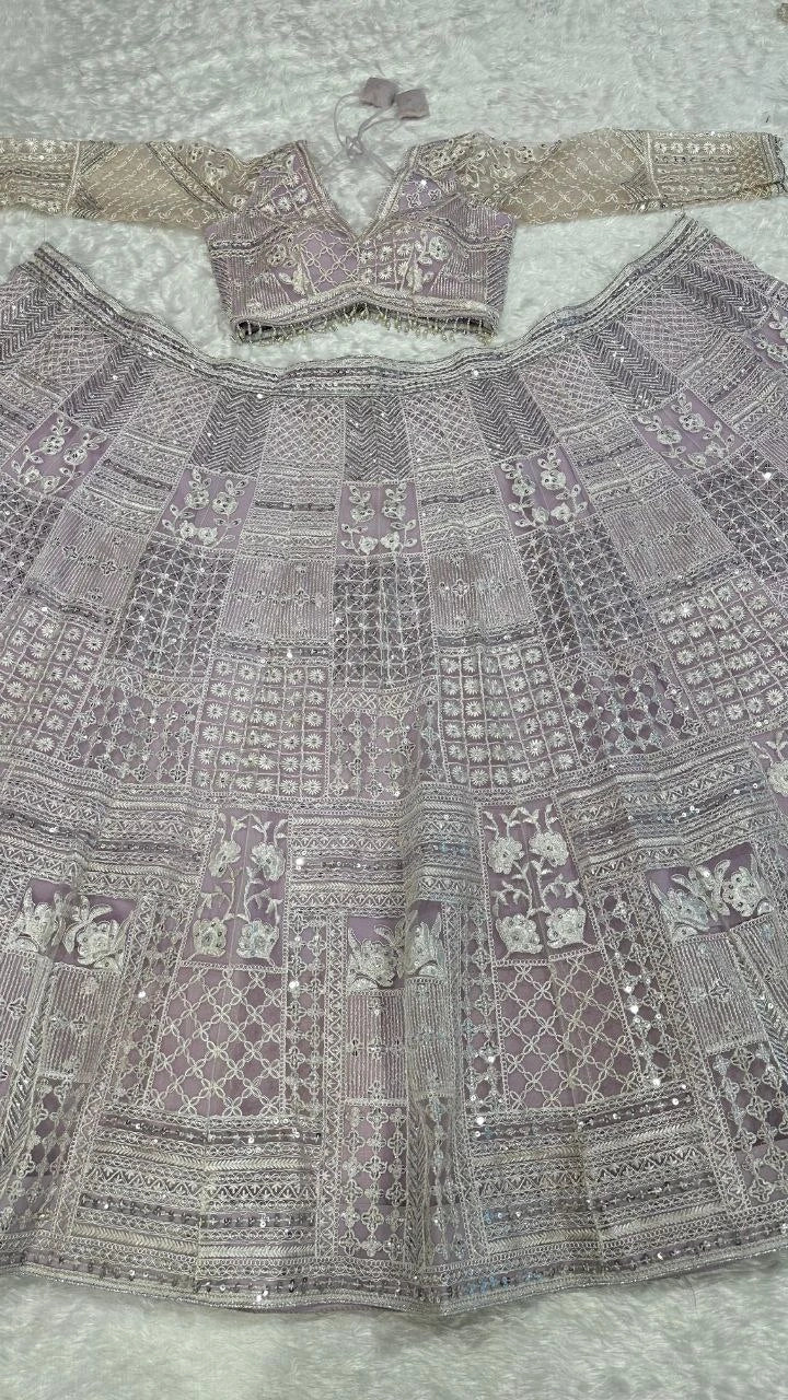 Tassel border blouse lehenga
