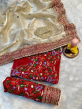 Elegant party wear saree with embroidery and sequins