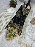 Front embroidery and sequin work on top