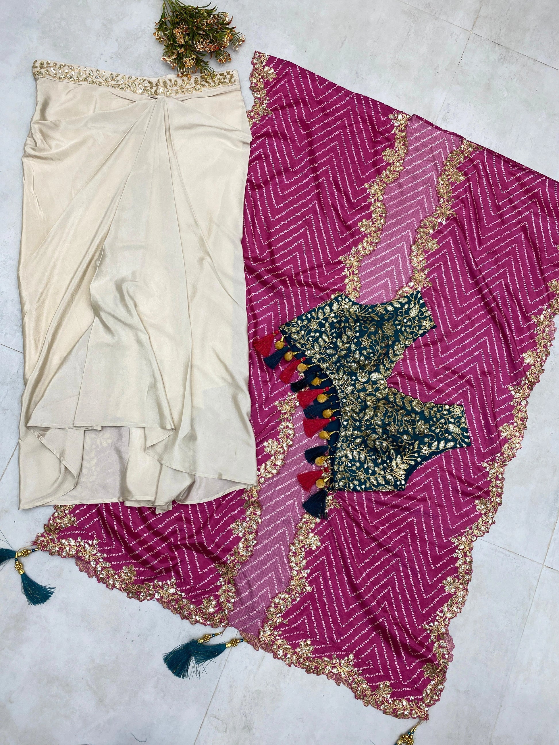 Elegant tube blouse with sequence work for weddings