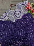 Embroidery belt detail on lehenga saree