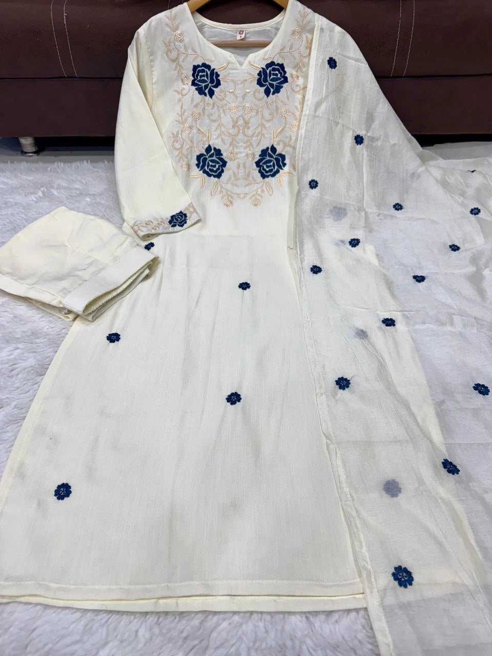 Thread embroidery close-up