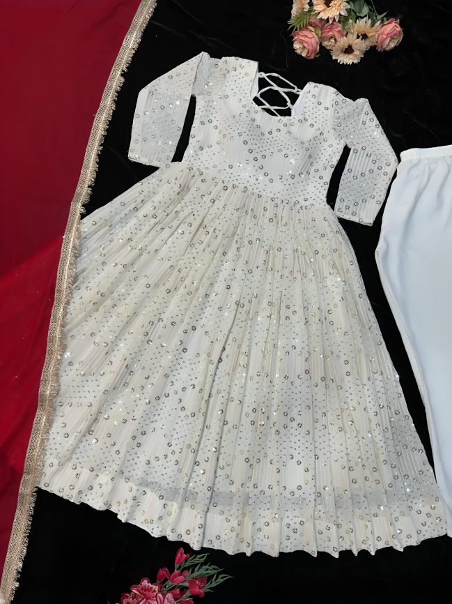 Elegant Wedding Gowns in Georgette Fabric