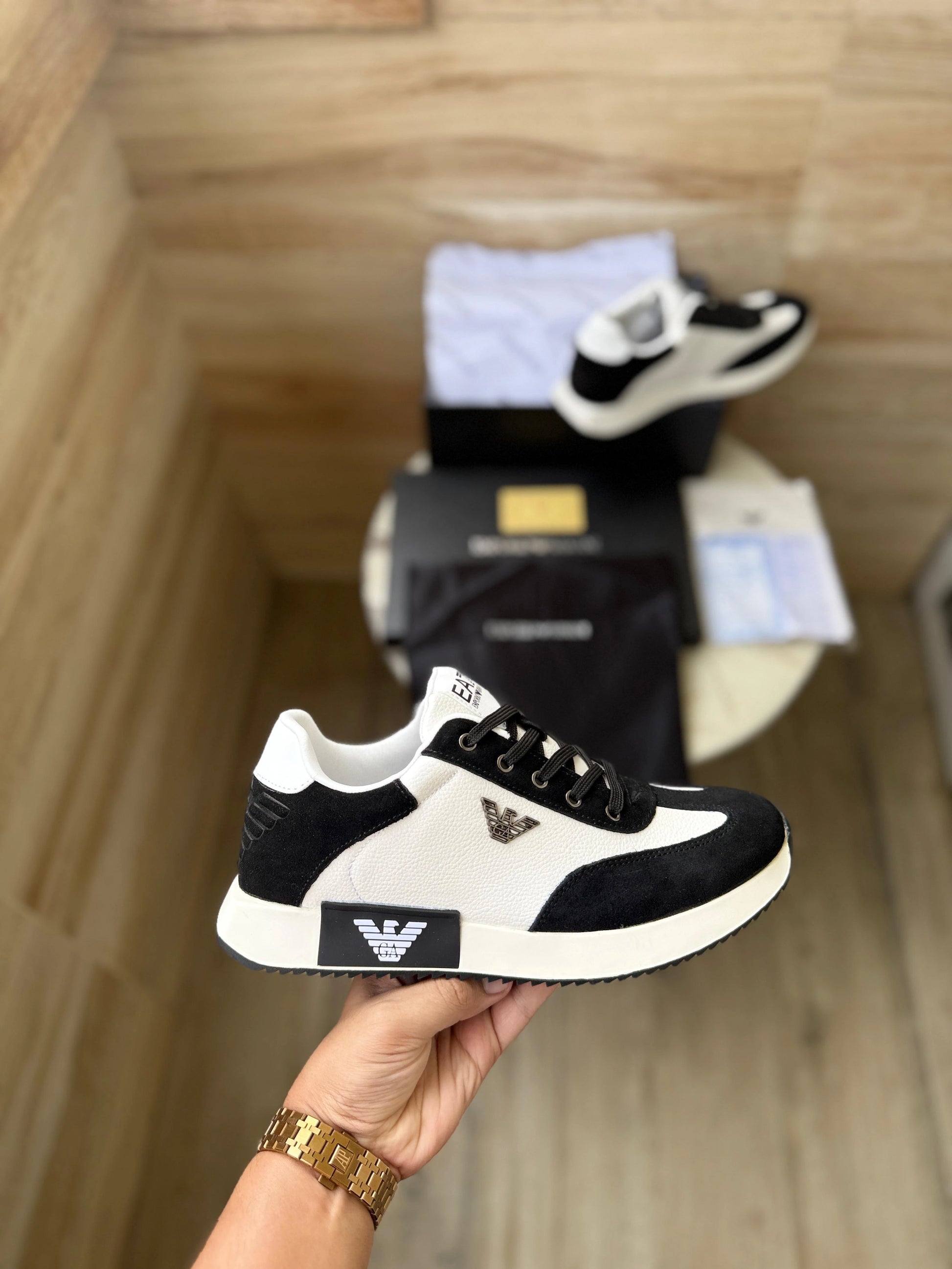 Emporio Armani luxury sneakers full view