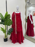 Ethnic wear suit set with embroidery