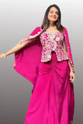 Traditional jacket and palazzo outfit