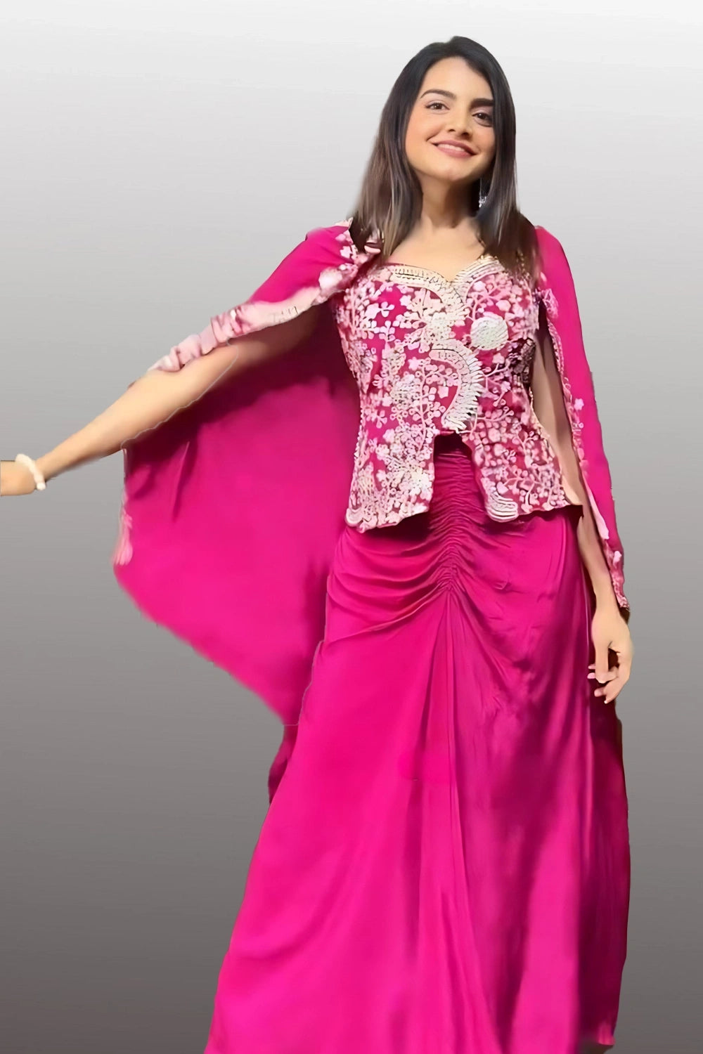 Traditional jacket and palazzo outfit