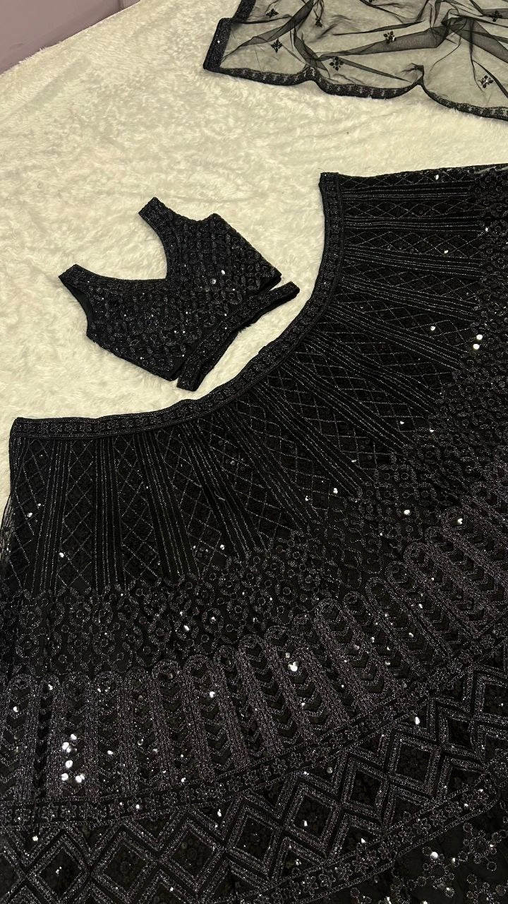 Traditional Indian lehenga with belt