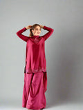 Elasticated pants with embroidery kurti