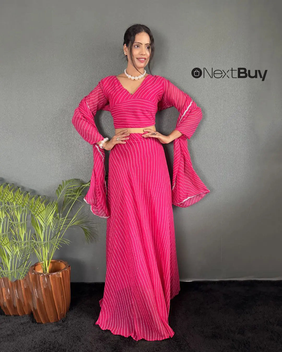 Fully stitched lehenga set ethnic wear