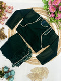 Unstitched blouse fabric in faux georgette