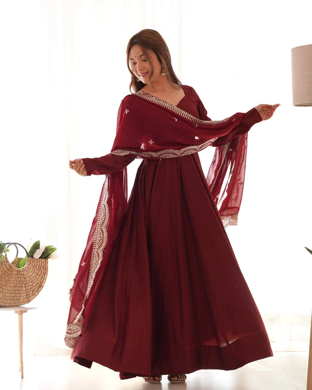 16 Kali Full Flair Anarkali Gown