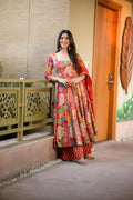 Floral printed wedding suit set