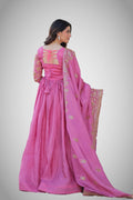 Cotton lined embroidered gown