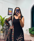 Stylish festive kurti set for women in faux georgette fabric