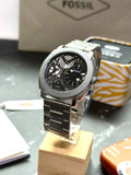 Black dial with chronograph sub-dials