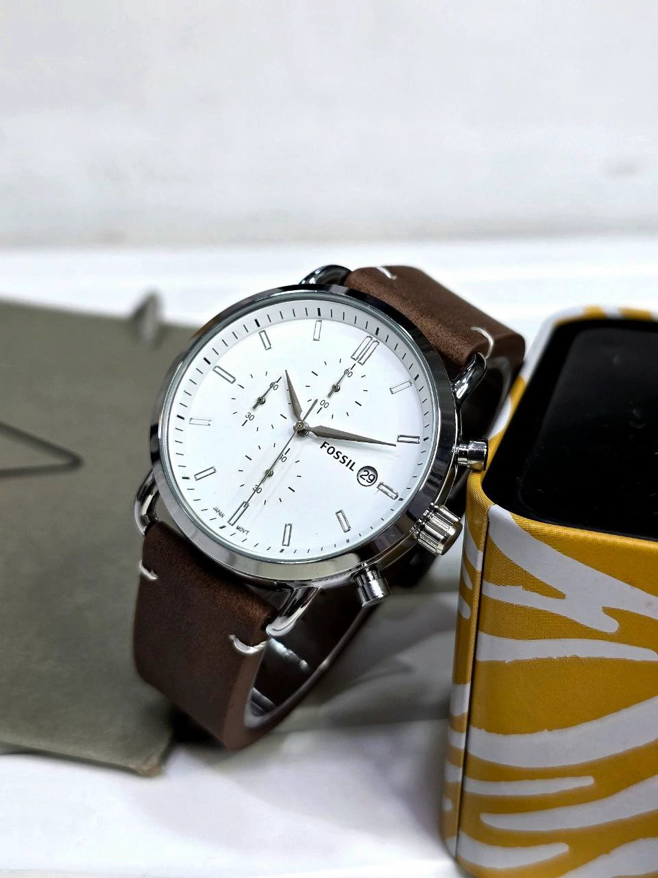 Fossil chronograph watch with date indicator
