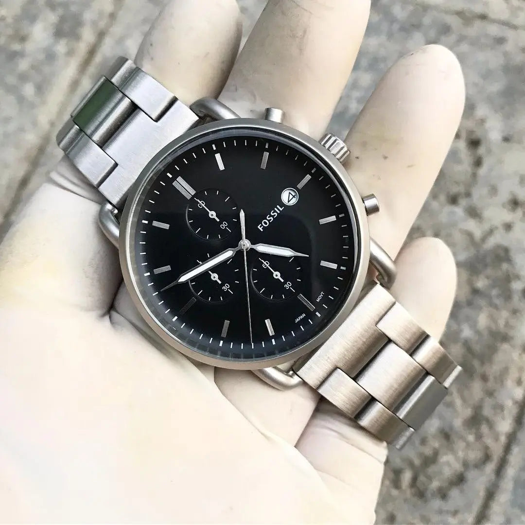 Fossil FS5399 front view black dial
