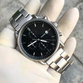 Fossil black satin dial with chronograph