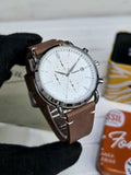 Fossil FS5402 men’s watch with leather strap