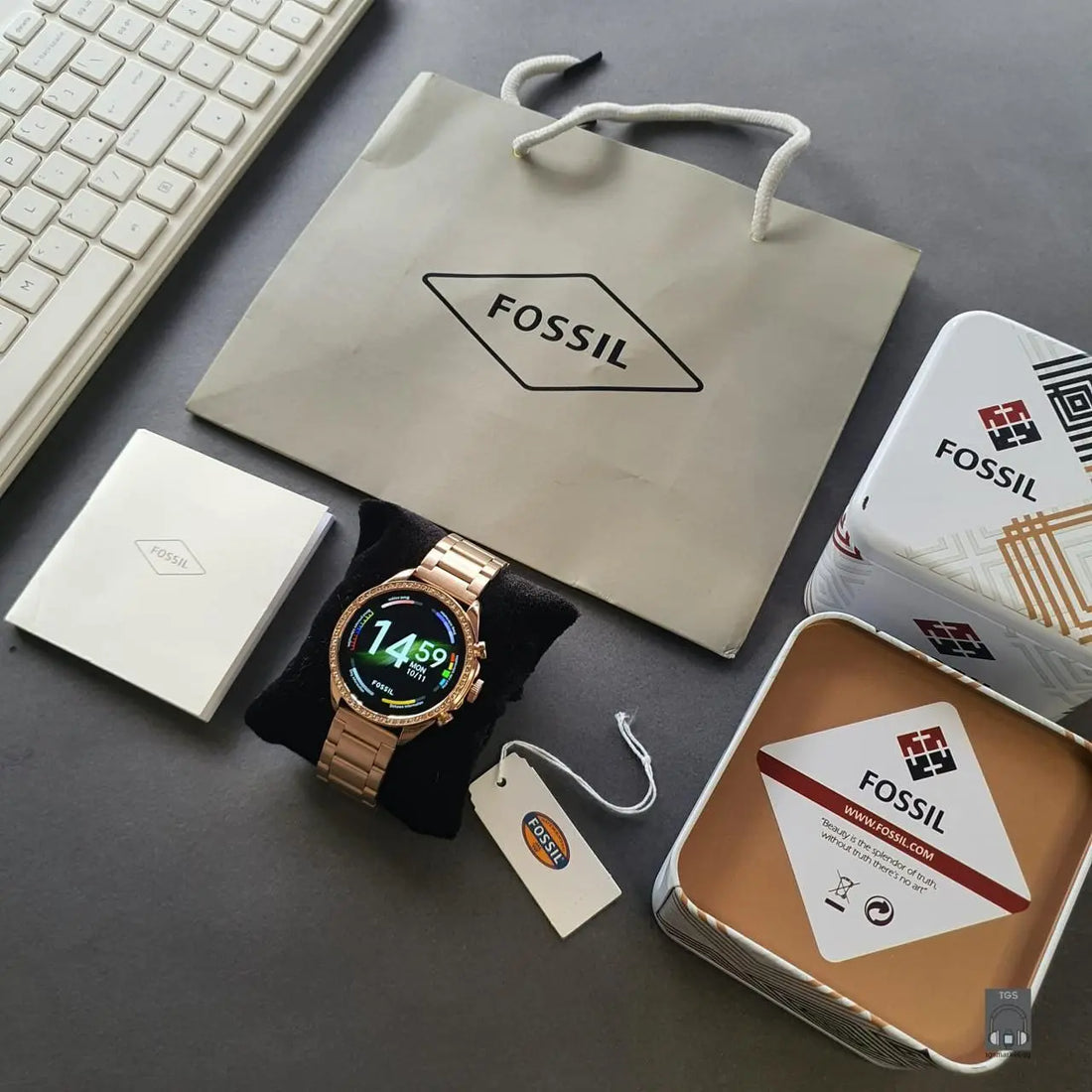 Fossil Gen 6 diamond smartwatch front view