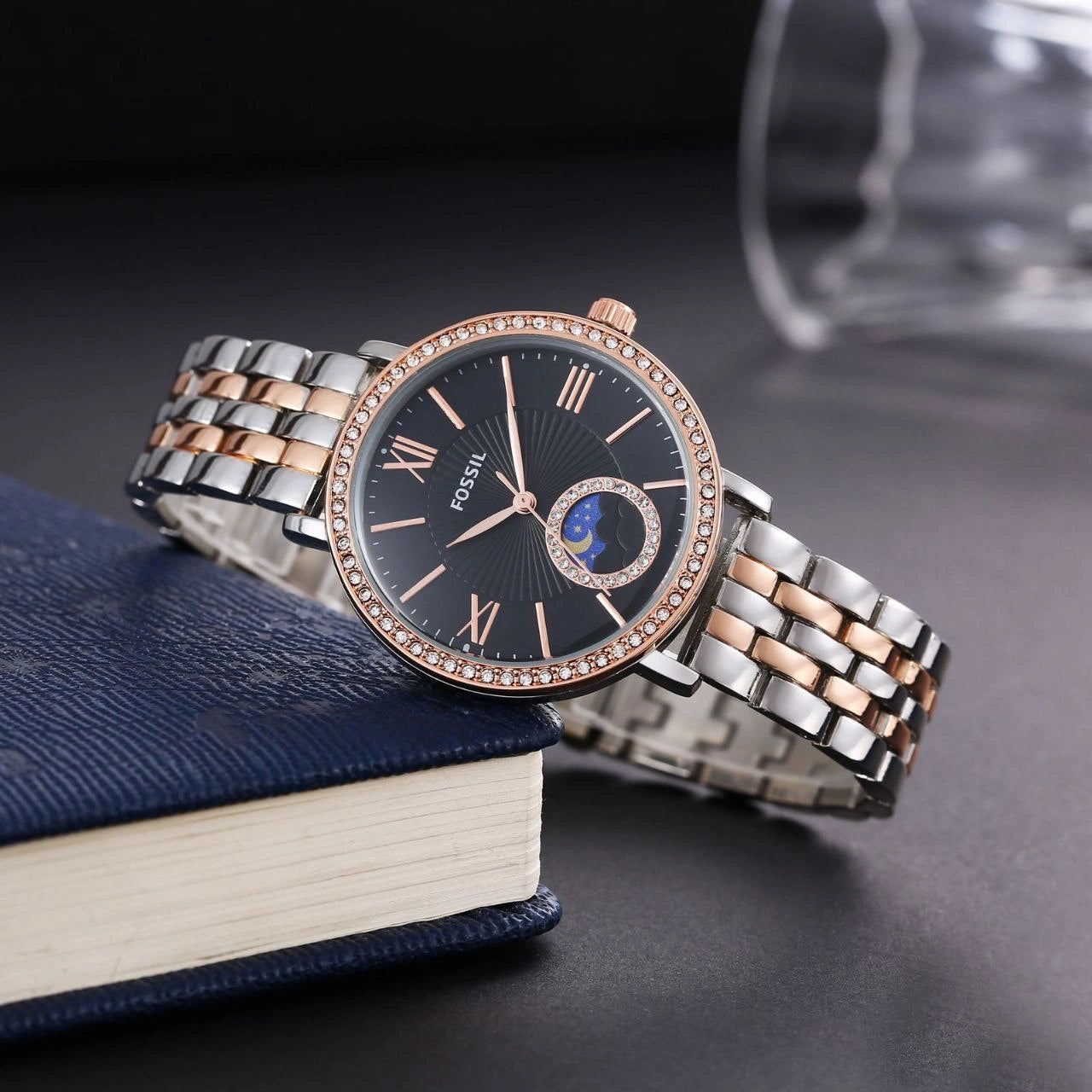 fossil green dial women wrist watch