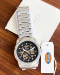 Fossil Modern Machine automatic watch for men silver dial