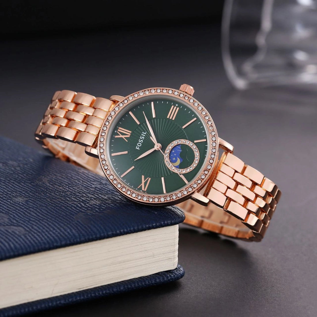 fossil scarlett green dial watch 36mm