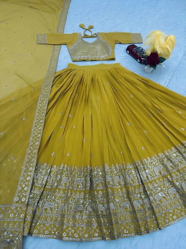 traditional lehenga with tassel dupatta