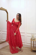 Full View of Printed Anarkali Outfit