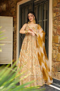 Full length organza silk gown