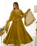 Romansilk Chanderi Anarkali with Cotton Lining