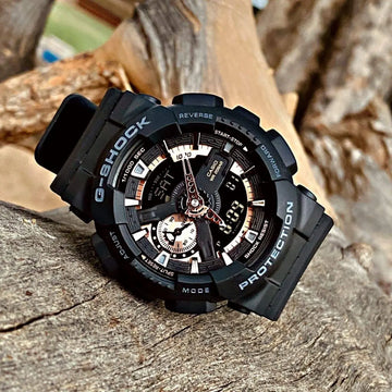 GA-110 analog-digital men’s watch front view