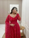 Digital Printed Dupatta with Lace Border