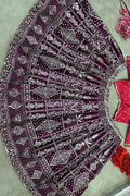 Georgette dupatta with digital print and sequin work