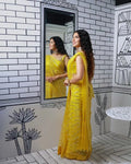 Georgette embroidered saree with blouse