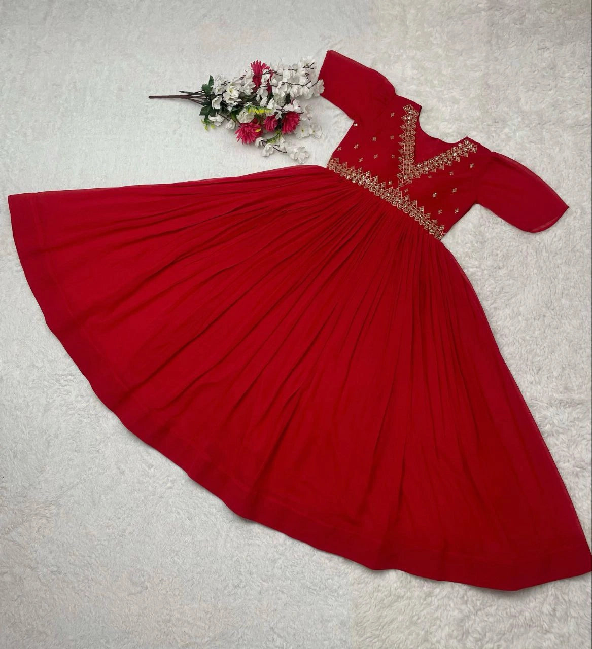 Heavy Flare Gown Side View