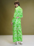 Long sleeve printed shirt set