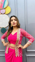 Premium Heavy Georgette Sharara Set with Designer Koti