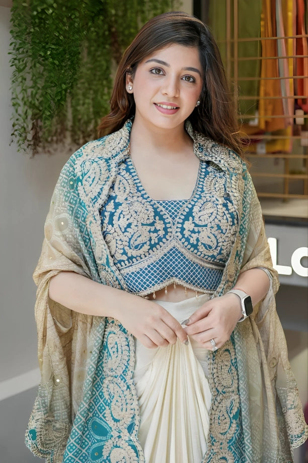 Ready to Wear Saree with Dhoti Drape