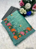 Traditional Kaviya saree draped on model