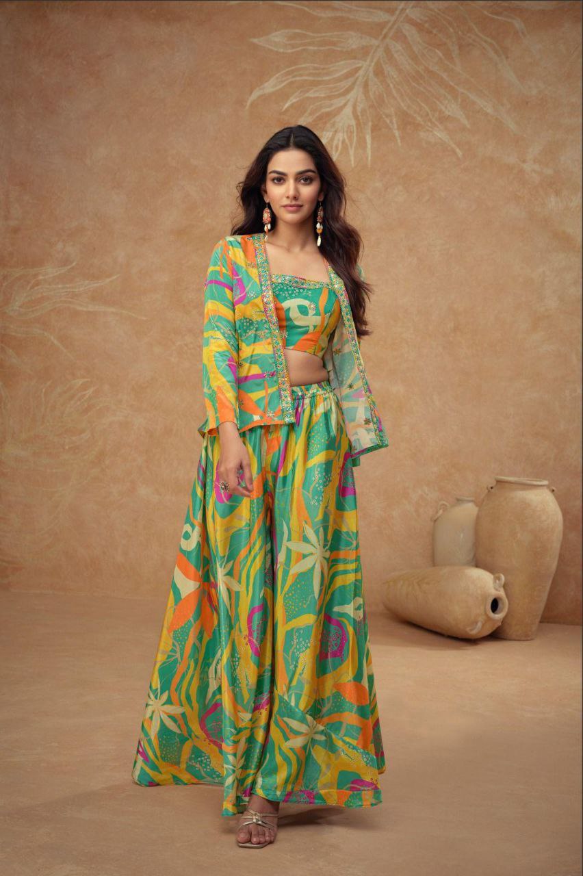 Designer chinon silk free size outfit Kiera series