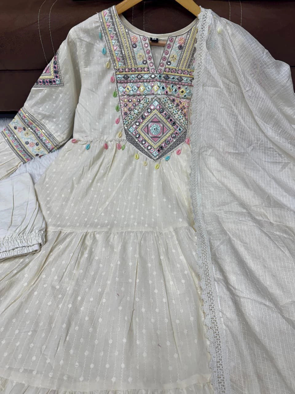 Elegant Kota dupatta cotton dress set